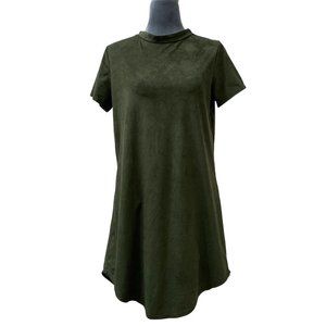TOBI Shirt Dress Womens Medium Green Short Sleeve
